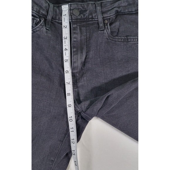 Levis 721 High Rise Skinny Stretch Jeans Size 29 Black Denim Rhinestone Stripe - Picture 11 of 16